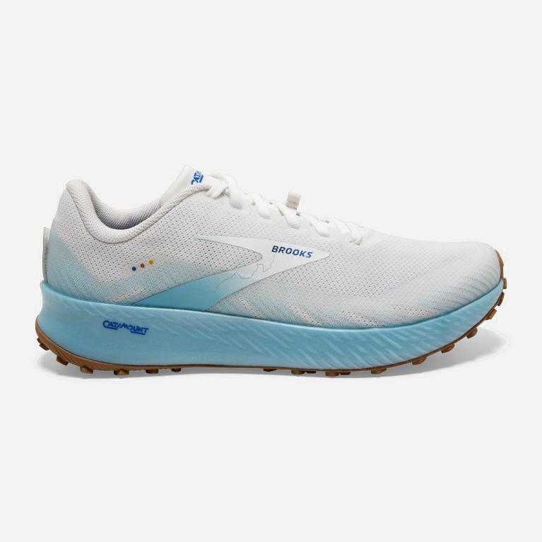 Brooks Catamount Trailrunningschoenen voor Heren Wit /Blauw (ZXQDI-6810)